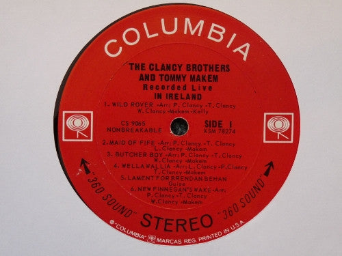 Clancy Brothers & Tommy Makem, The : Recorded Live In Ireland (LP,Stereo)