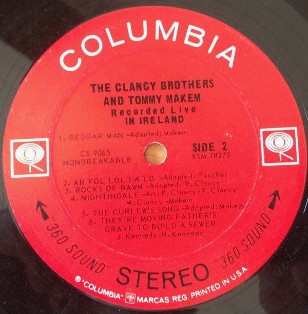 Clancy Brothers & Tommy Makem, The : Recorded Live In Ireland (LP,Stereo)