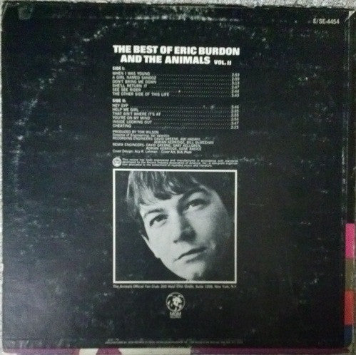 Eric Burdon & The Animals : The Best Of Eric Burdon And The Animals Vol. II (LP,Compilation,Stereo)