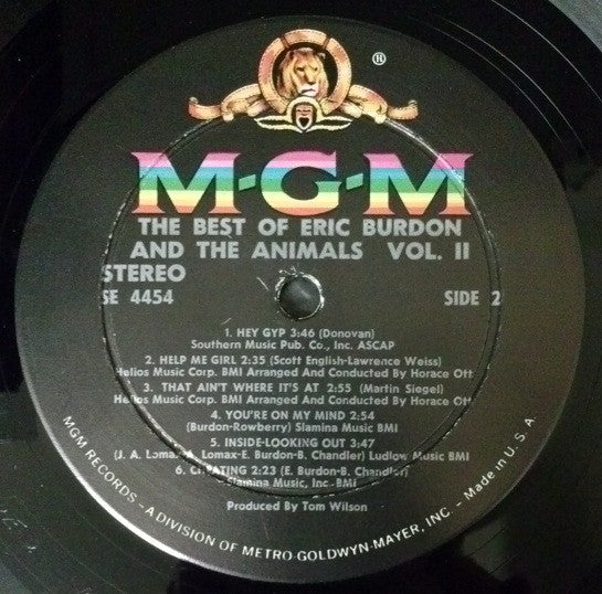 Eric Burdon & The Animals : The Best Of Eric Burdon And The Animals Vol. II (LP,Compilation,Stereo)