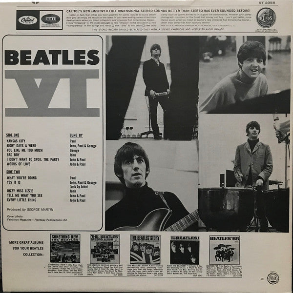 Beatles, The : Beatles VI (LP,Album,Reissue,Stereo)