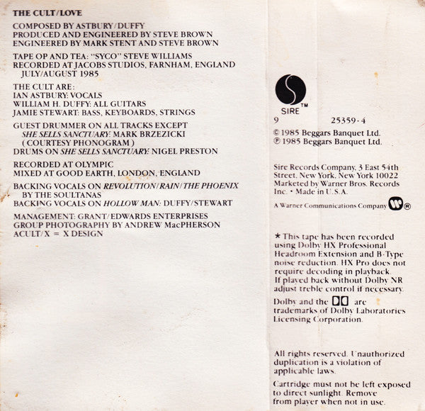 Cult, The : Love (Album)