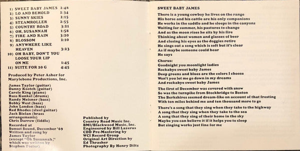 James Taylor (2) : Sweet Baby James (Album,Reissue)