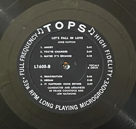 June Hutton : Let's Fall In Love (LP,Album,Mono)