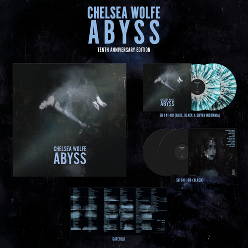CHELSEA WOLFE / ABYSS 10TH ANNIVERSARY INDIE EXCLUSIVE LIGHT BLUE/BLACK/SILVER INSOMNIA VINYL
