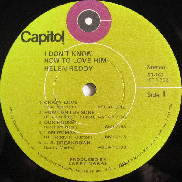 Helen Reddy : I Don't Know How To Love Him (LP,Album)