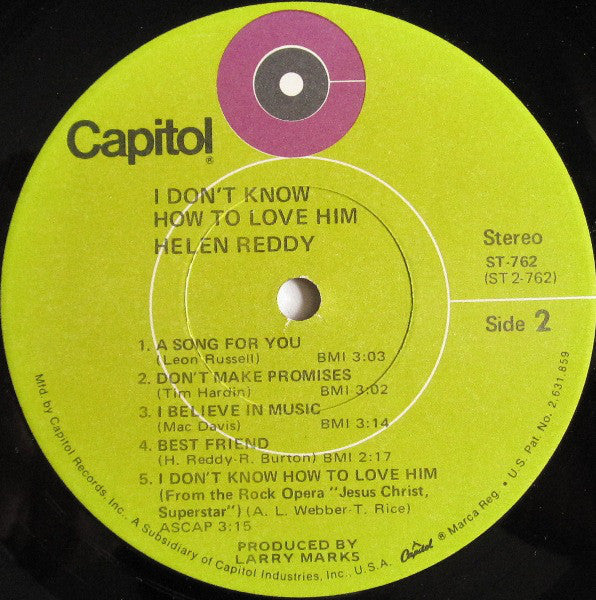 Helen Reddy : I Don't Know How To Love Him (LP,Album)