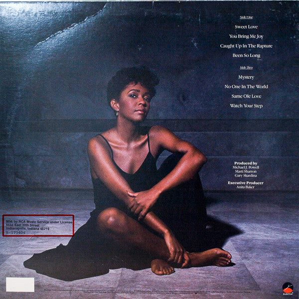 Anita Baker : Rapture (LP,Album,Club Edition)