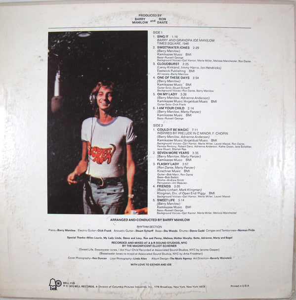 Barry Manilow : Barry Manilow (LP,Album,Stereo)