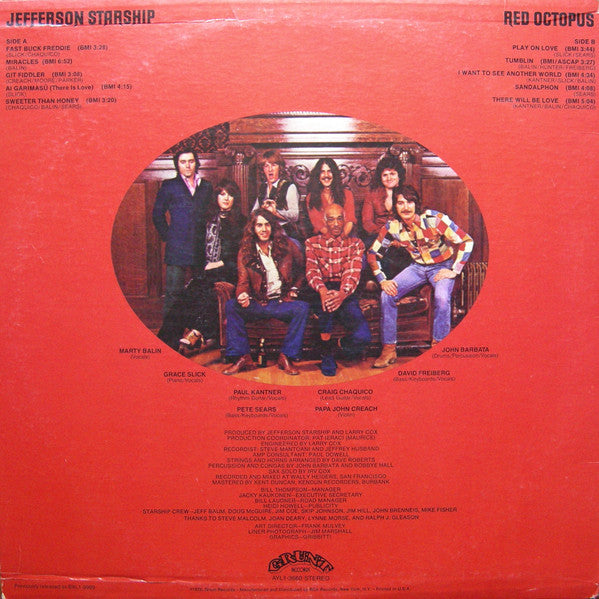 Jefferson Starship : Red Octopus (LP,Album,Reissue)
