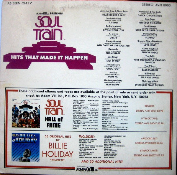 Various : Soul Train Hits That Made It Happen (LP,Compilation)