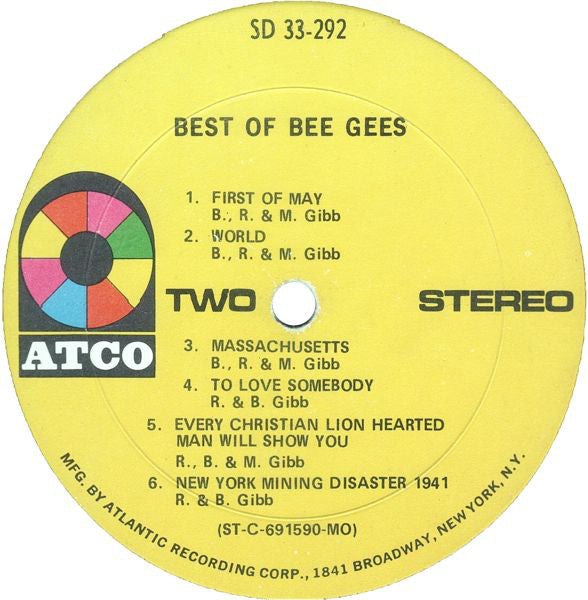 Bee Gees : Best Of Bee Gees (LP,Compilation)