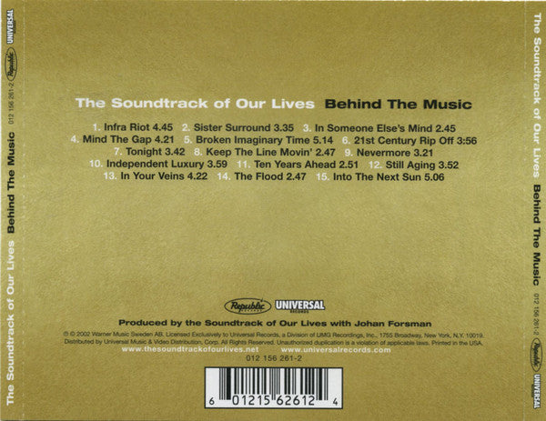 Soundtrack Of Our Lives, The : Behind The Music (Album)