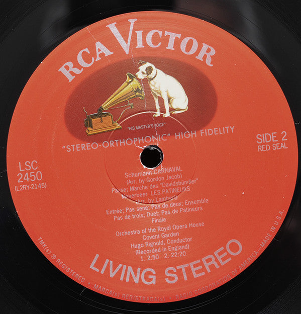 Robert Schumann, Giacomo Meyerbeer, Orchestra Of The Royal Opera House, Covent Garden, Hugo Rignold : Carnaval, Les Patineurs (LP,Reissue)