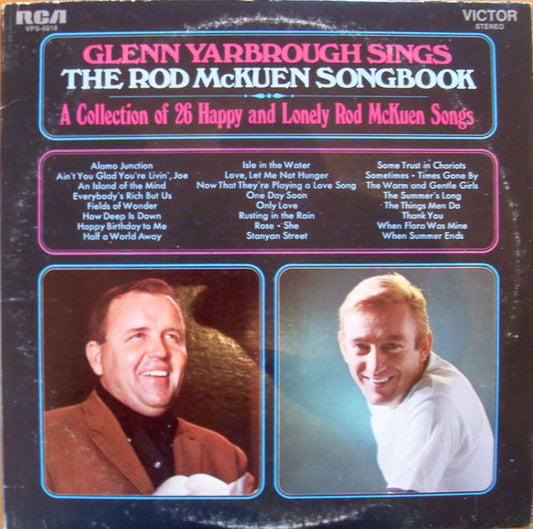 Glenn Yarbrough : Glenn Yarbrough Sings The Rod McKuen Songbook (LP,Compilation,Stereo)