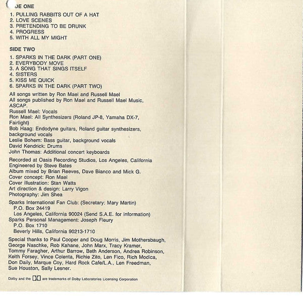 Sparks : Pulling Rabbits Out Of A Hat (Album)