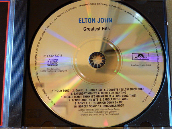 Elton John : Greatest Hits (Compilation,Reissue)