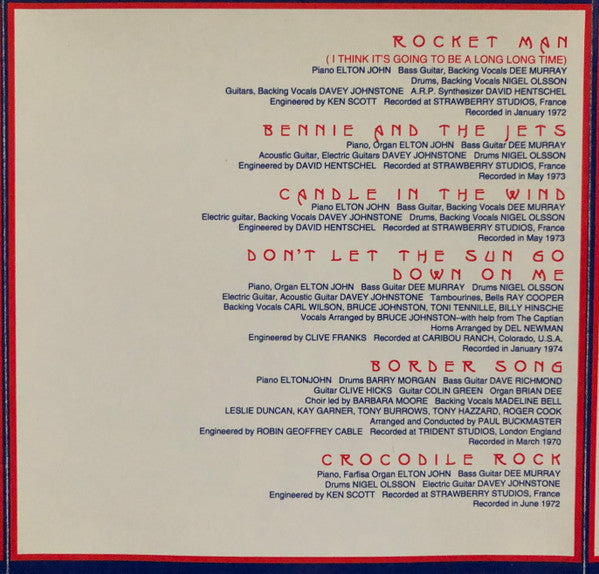 Elton John : Greatest Hits (Compilation,Reissue)