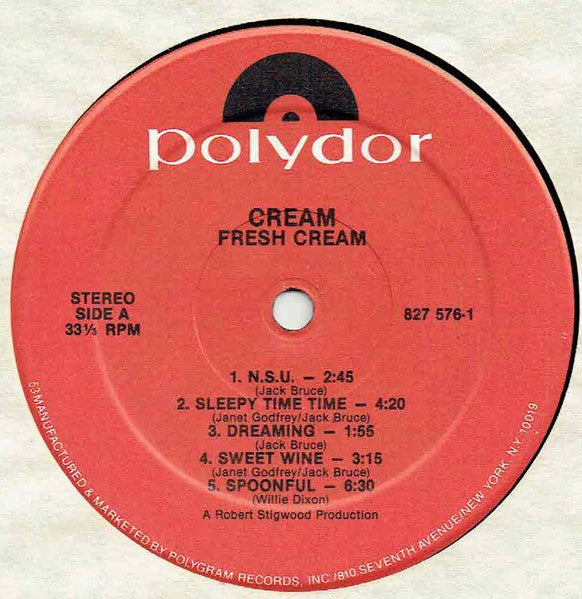 Cream (2) : Fresh Cream (LP,Album,Reissue,Stereo)