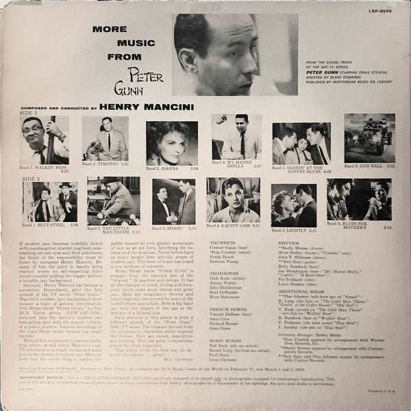 Henry Mancini : More Music From Peter Gunn (LP,Stereo,Album)