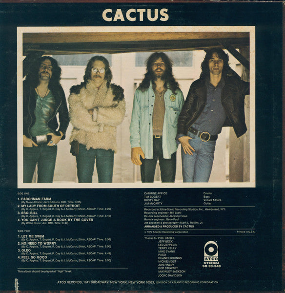 Cactus (3) : Cactus (LP,Album,Misprint)