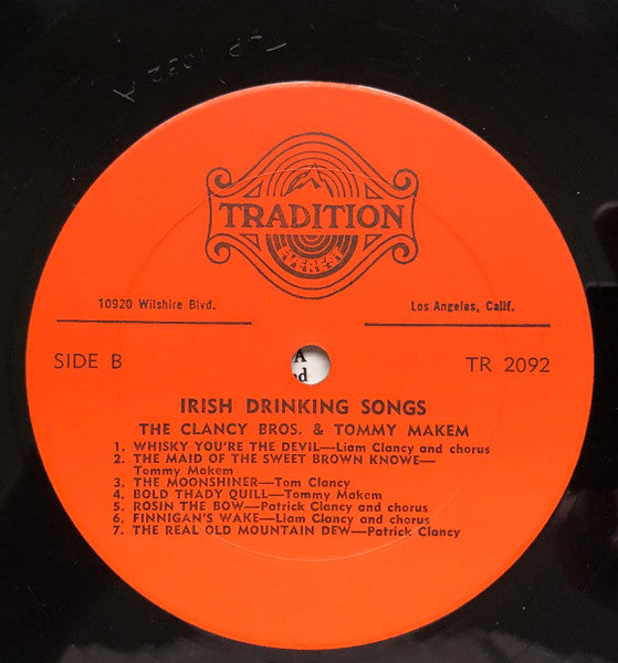 Clancy Brothers & Tommy Makem, The : Irish Drinking Songs (LP,Reissue,Stereo)