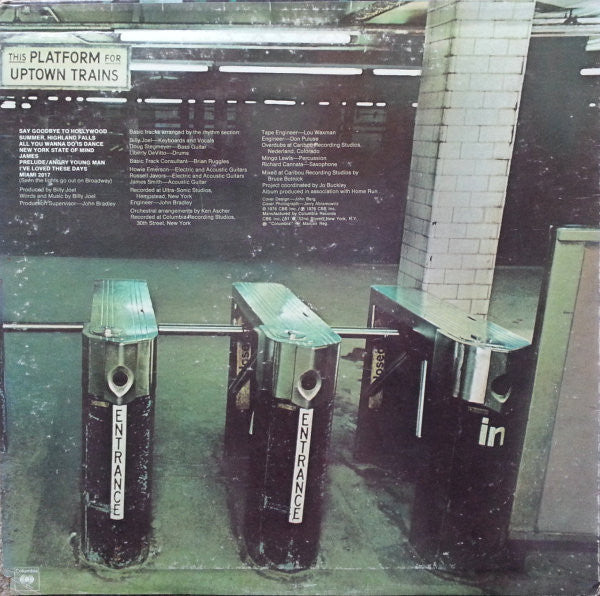 Billy Joel : Turnstiles (LP,Album,Stereo)