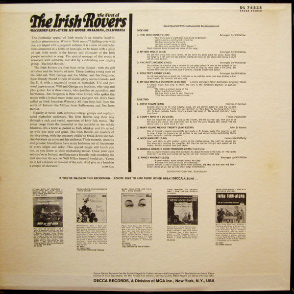 Irish Rovers, The : The First Of The Irish Rovers (LP,Album,Stereo)