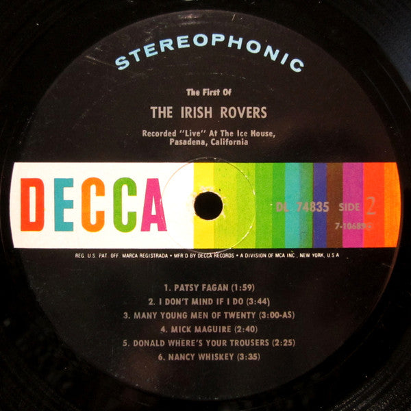 Irish Rovers, The : The First Of The Irish Rovers (LP,Album,Stereo)