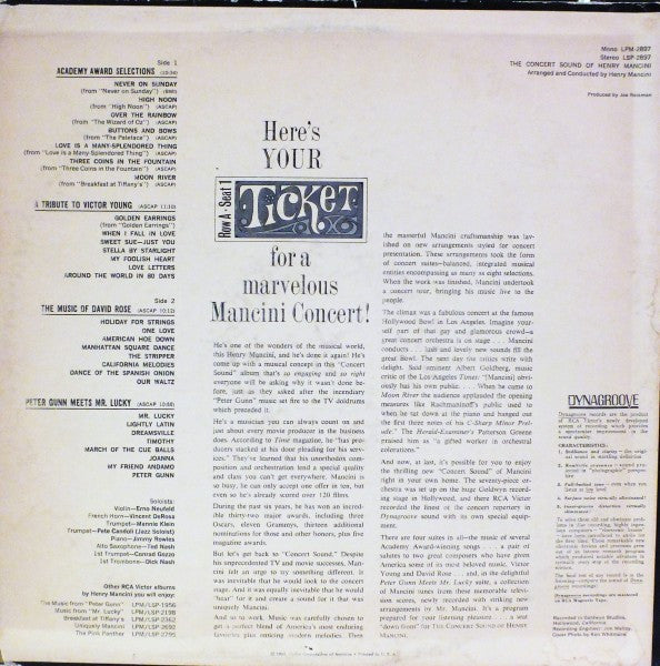 Henry Mancini : The Concert Sound Of Henry Mancini (LP,Album,Stereo)