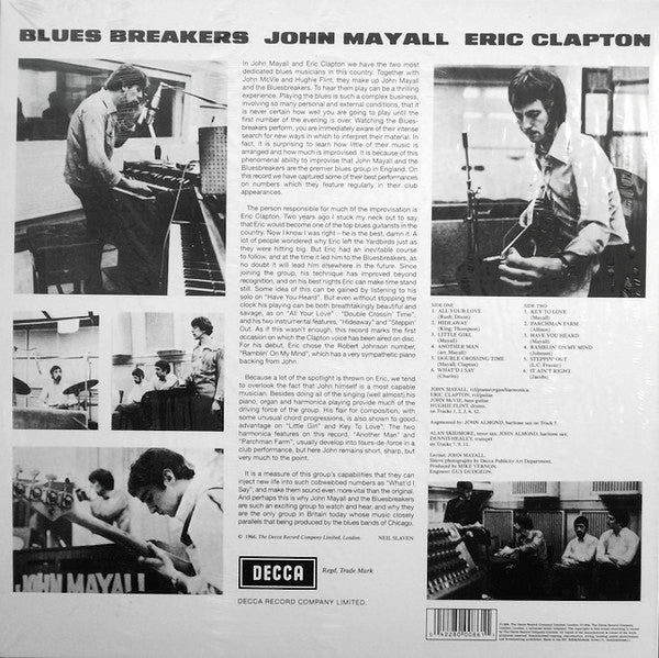 John Mayall With Eric Clapton : Blues Breakers (LP,Album,Limited Edition,Reissue,Remastered)