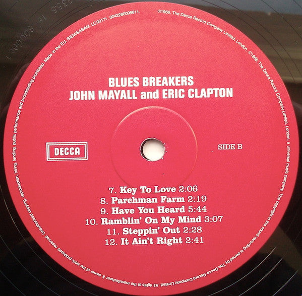 John Mayall With Eric Clapton : Blues Breakers (LP,Album,Limited Edition,Reissue,Remastered)