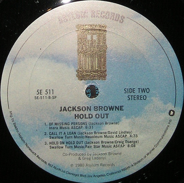 Jackson Browne : Hold Out (LP,Album)