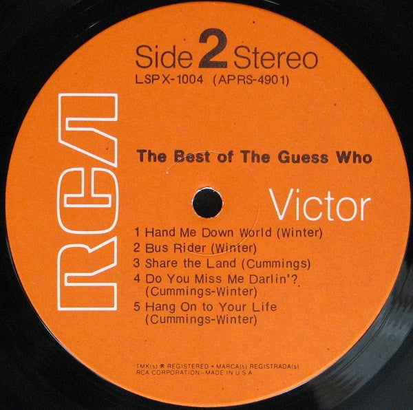 Guess Who, The : The Best Of The Guess Who (LP,Compilation,Stereo)