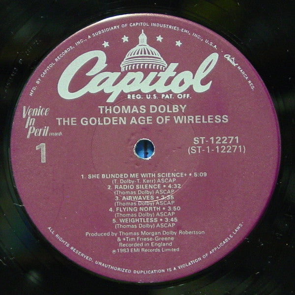 Thomas Dolby : The Golden Age Of Wireless (LP,Album,Repress)