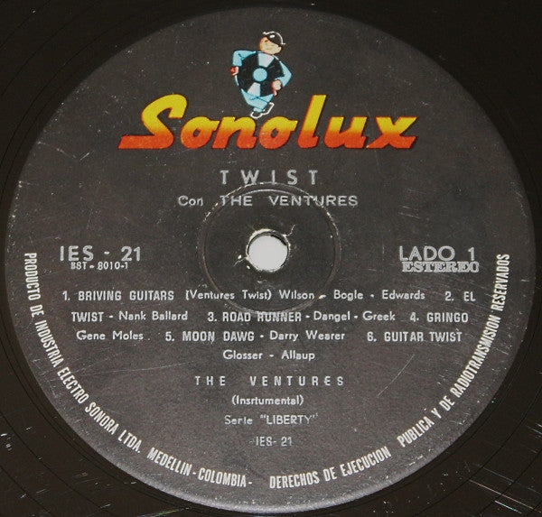 Ventures, The : Twist With The Ventures [El Twist Con The Ventures] (LP,Album)