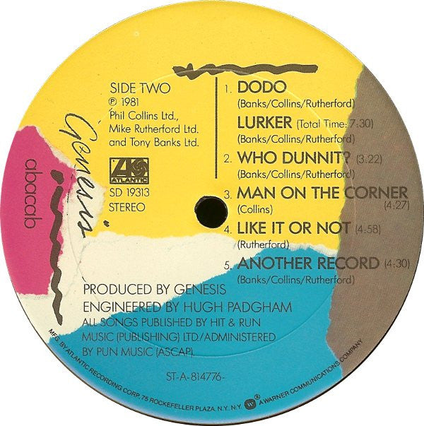 Genesis : Abacab (LP,Album,Stereo)