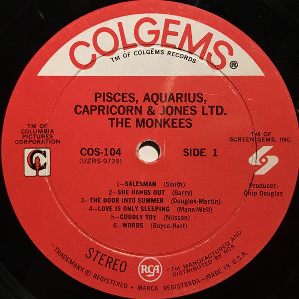 Monkees, The : Pisces, Aquarius, Capricorn & Jones Ltd. (LP,Album,Stereo)