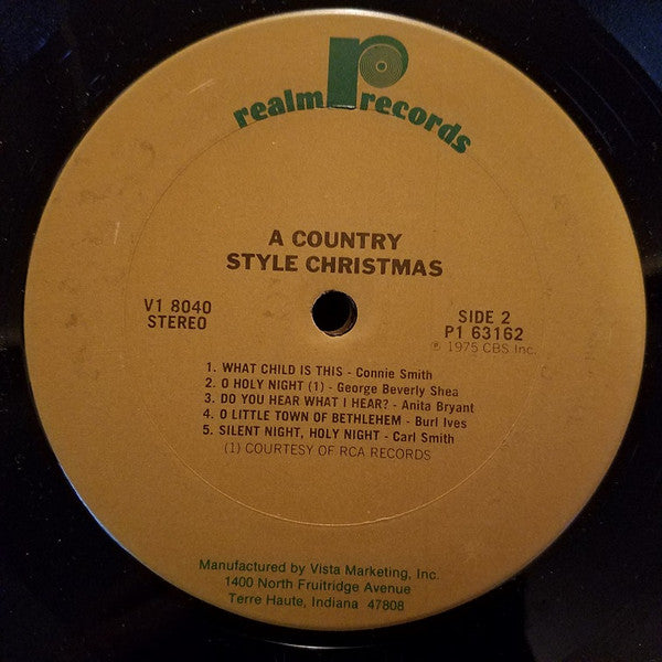 Various : A Country Style Christmas (LP,Compilation,Reissue,Stereo)