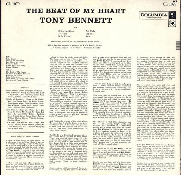 Tony Bennett : The Beat Of My Heart (LP,Album,Mono)