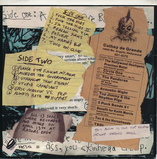 NOFX : Fuck The Kids (7",EP,45 RPM)