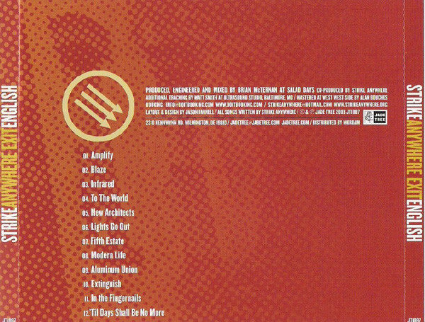 Strike Anywhere : Exit English (Album)