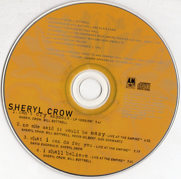 Sheryl Crow : Can't Cry Anymore (Single)