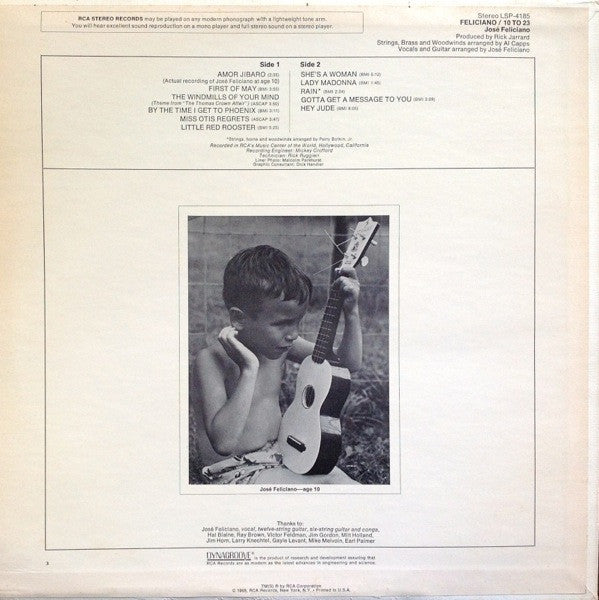 José Feliciano : 10 To 23 (LP,Album,Stereo)