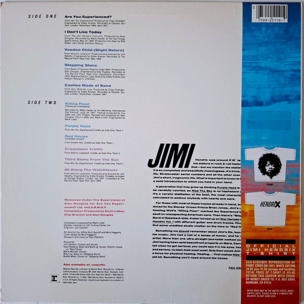 Jimi Hendrix : Kiss The Sky (LP,Compilation,Remastered,Special Edition)