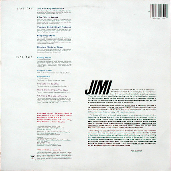 Jimi Hendrix : Kiss The Sky (LP,Compilation,Remastered,Special Edition)