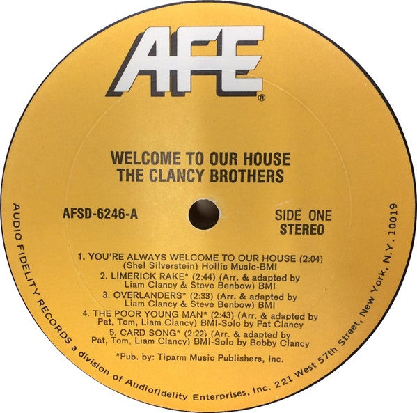 Clancy Brothers, The : Welcome To Our House (LP,Album)