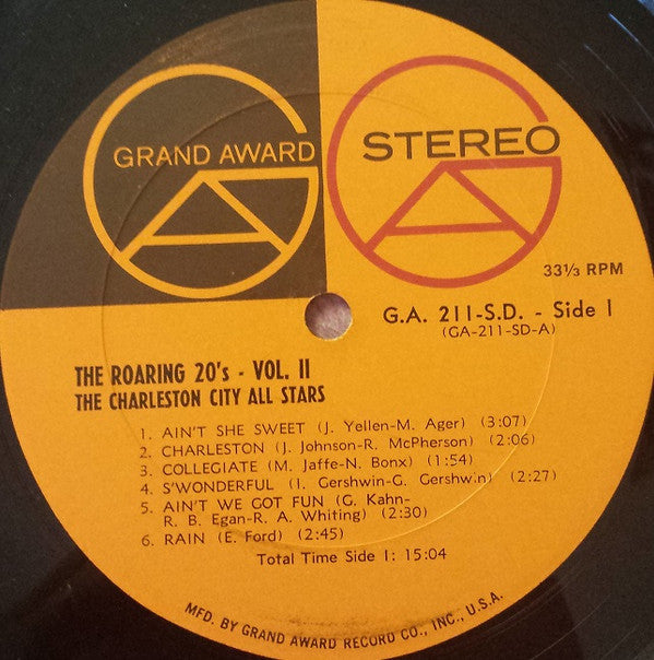 Charleston City All-Stars, The : The Roaring 20's Vol. 2 (LP,Reissue)