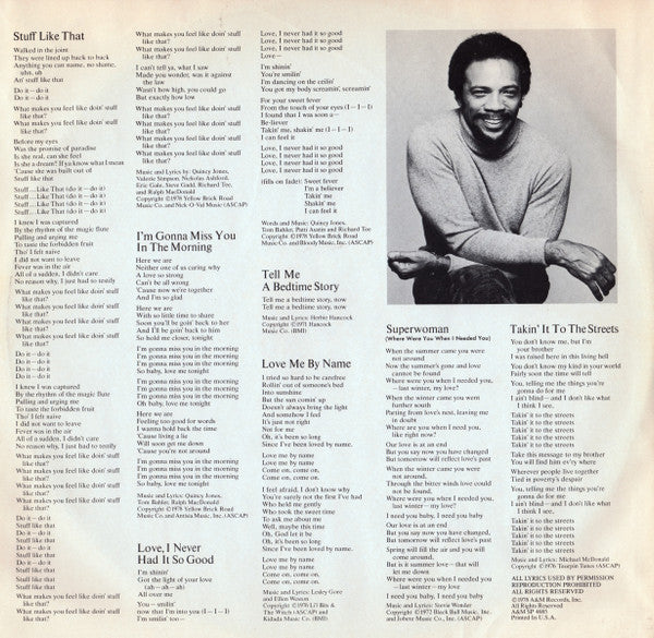 Quincy Jones : Sounds ... And Stuff Like That!! (LP,Album,Stereo)