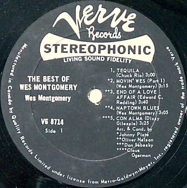 Wes Montgomery : The Best Of Wes Montgomery (LP,Compilation)